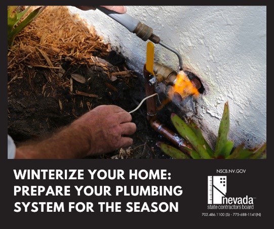 Winterize your home: prepare your plumbing system for the season.